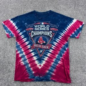 Liquid‎ Blue Boston Red Sox Shirt Mens Large World Series Champions Tie Dye MLB